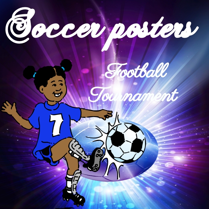 Soccer poster Instagram 帖子 template