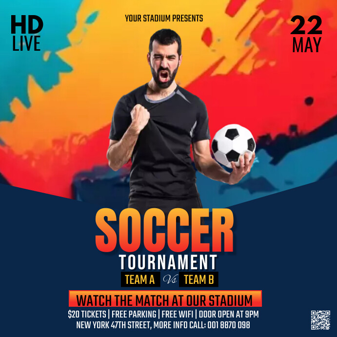 soccer poster template