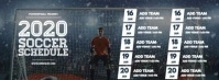 Soccer team schedule facebook cover template