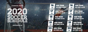 Soccer team schedule facebook cover template