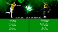 Soccer Team Schedule Template Digital Display (16:9)