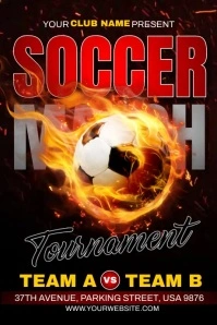 Soccer Tournament Ads Póster template