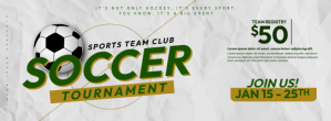 Soccer Tournament Banner Portada de Facebook template
