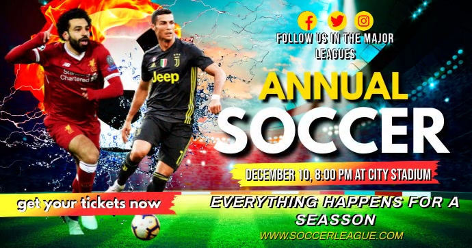 Soccer Tournament Flyer (1) Facebook Shared Image template