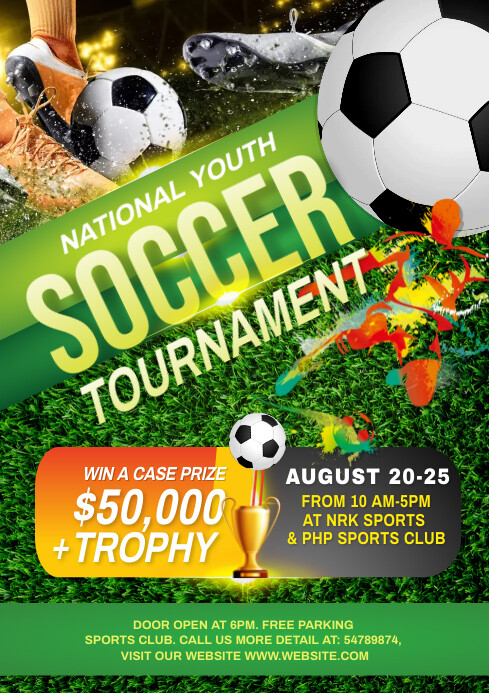 Image 2 for Football Tournament Flyer Template