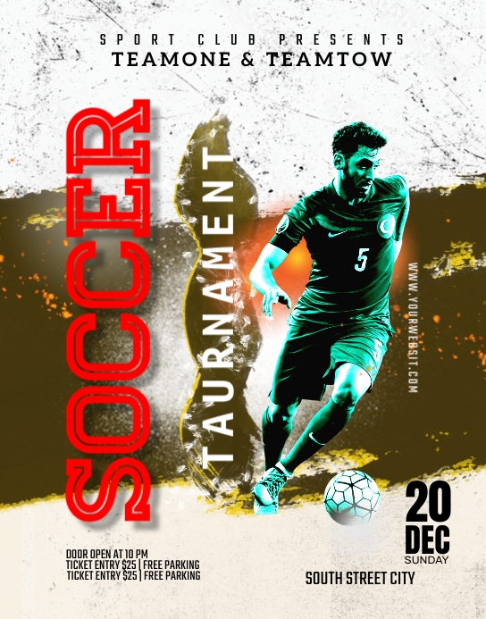 soccer tournament flyer Template PosterMyWall