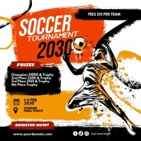 Soccer Tournament instagram social media Square (1:1) template