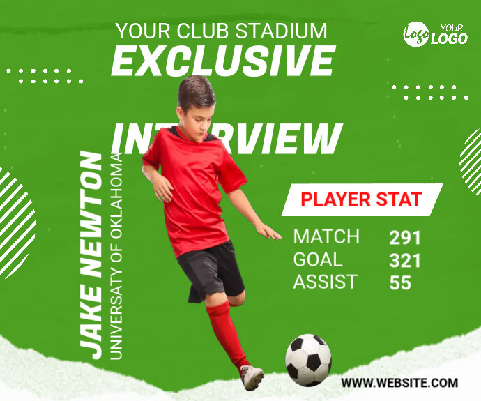 Soccer Tournament Medium Rectangle Template | PosterMyWall