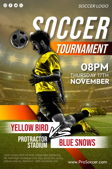Soccer Tournament Poster Template | PosterMyWall