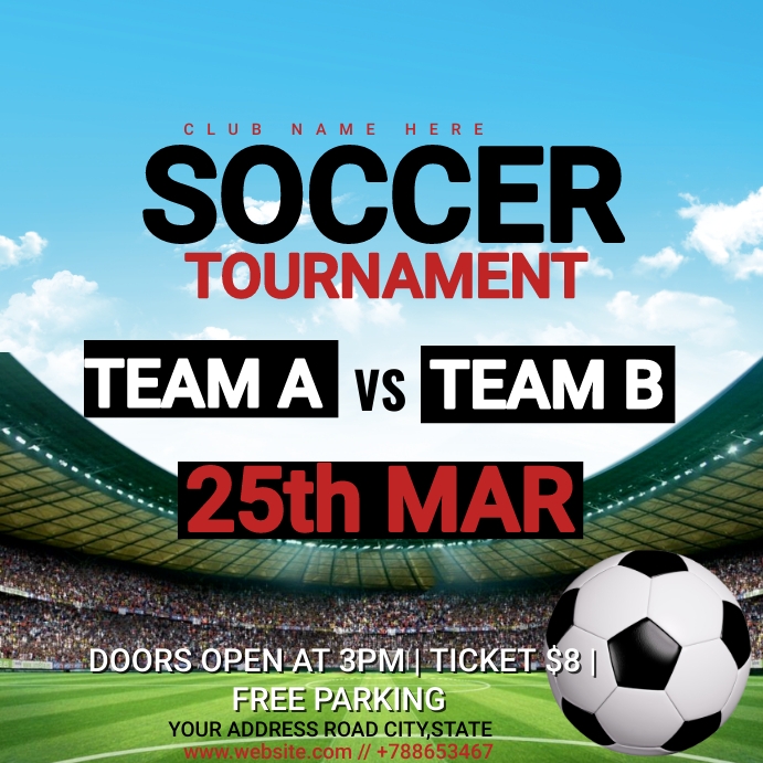 Soccer tournament Poster Template | PosterMyWall