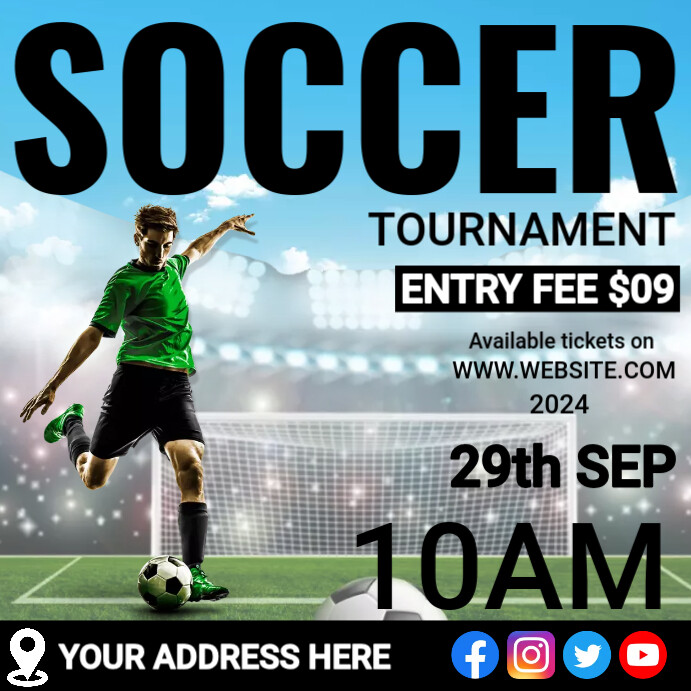 Soccer tournament Poster Template | PosterMyWall