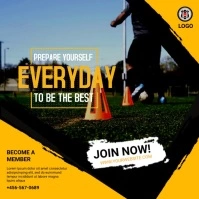 soccer training Instagram Post template