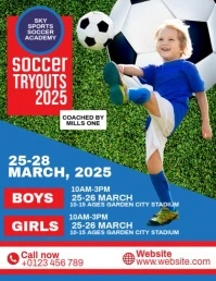 Soccer Tryout Ads Pamflet (VSA Brief) template