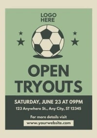 Soccer Tryout A4 template