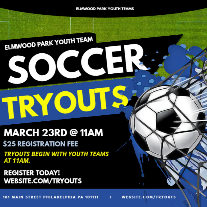 Copy of Soccer Tryouts PosterMyWall