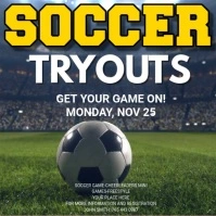 Soccer Tryouts Flyer Message Instagram template