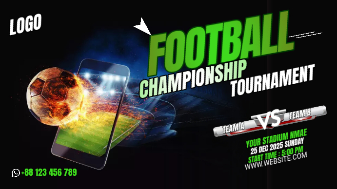 Soccer Twitch Overlay Template | PosterMyWall
