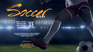 Soccer video Ad for facebook Facebook-covervideo (16:9) template