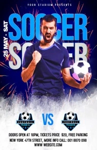 soccer video ads flyer Tabloid template