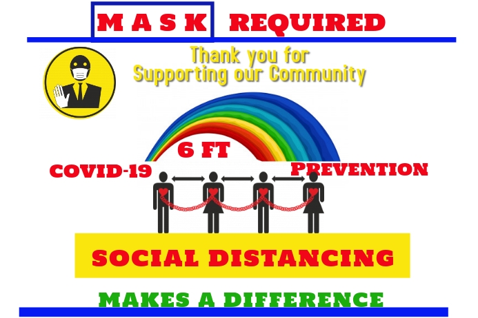 Social Distance Advertisements Social Distance Community Campaign Poster Template | PosterMyWall
