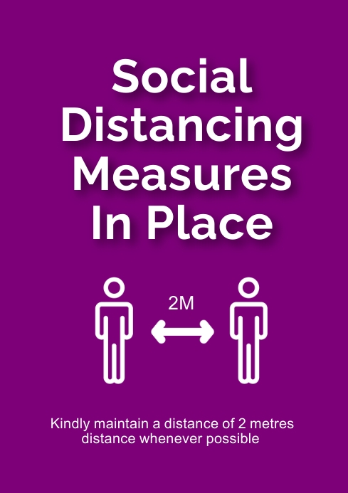 Copy of social distance covid 19 flyer | PosterMyWall