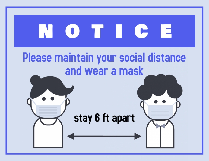 Social Distance Advertisements Social distance poster Template | PosterMyWall