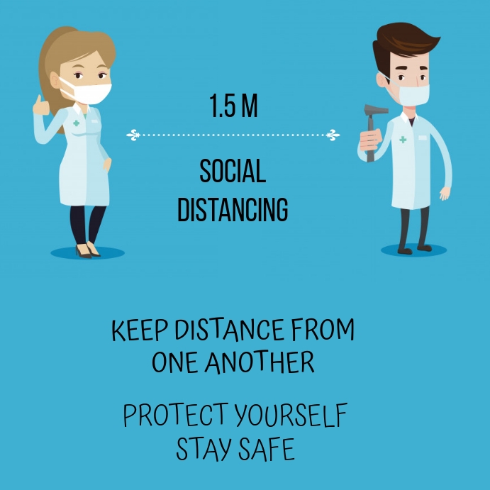 Social Distance Advertisements SOCIAL DISTANCING CAMPAIGN Template | PosterMyWall