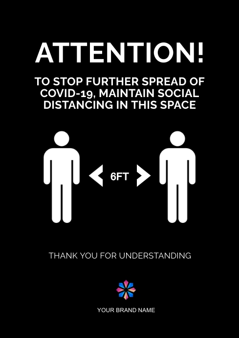 social distancing covid 19 flyer Template | PosterMyWall