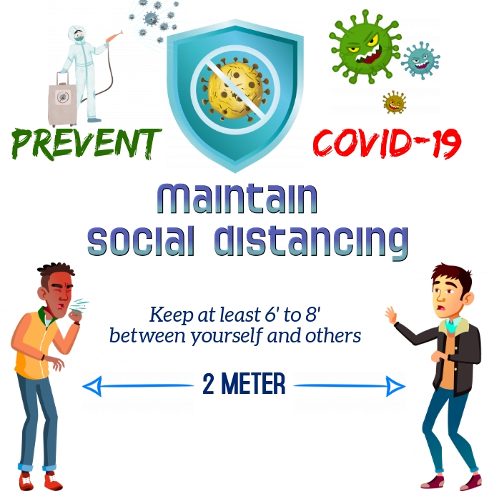 Social Distancing Covid19 Template Postermywall