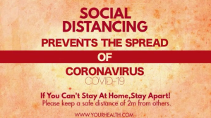 Brown Social Distancing Цифровой дисплей Template