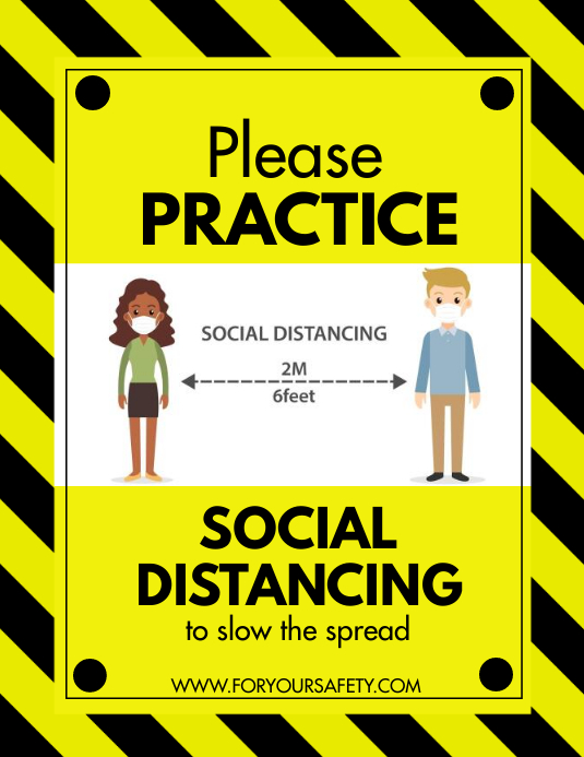 Social Distancing Design SOCIAL DISTANCING Template | PosterMyWall