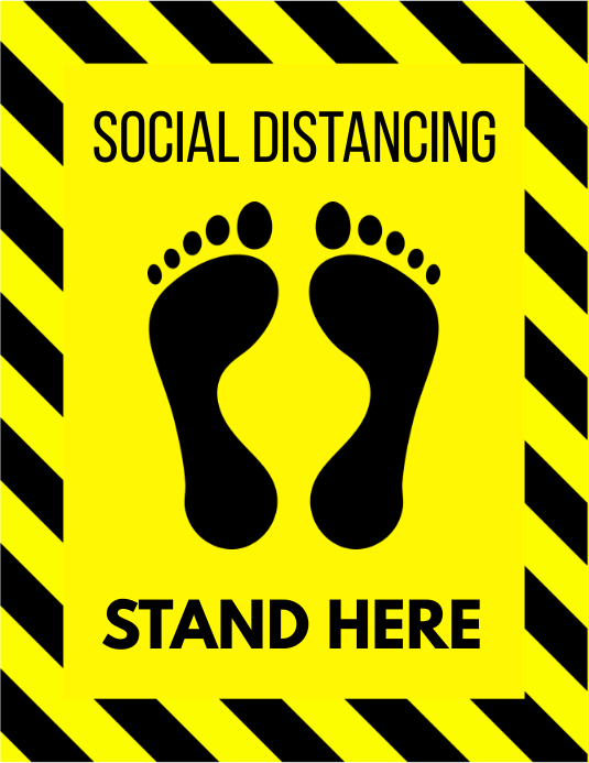 Social Distancing Design SOCIAL DISTANCING Template | PosterMyWall