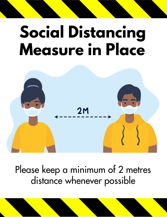 Social Distancing Design SOCIAL DISTANCING Template | PosterMyWall