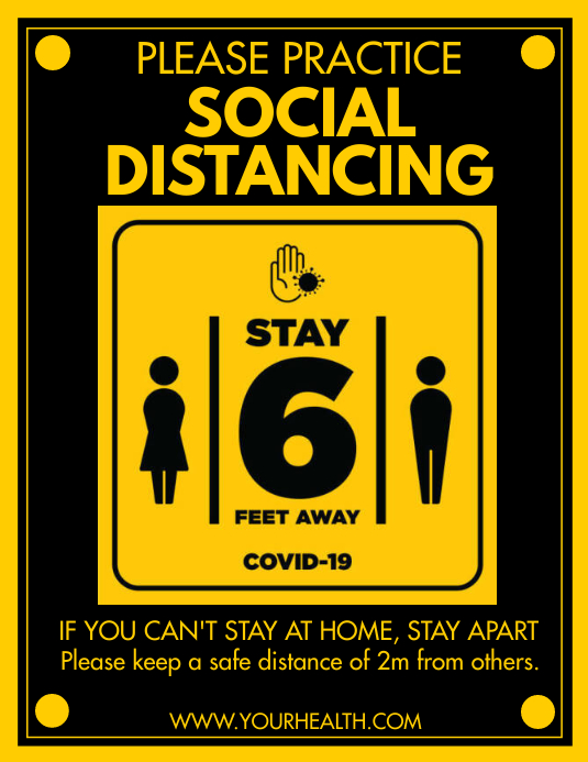 Social Distancing Design SOCIAL DISTANCING Template | PosterMyWall