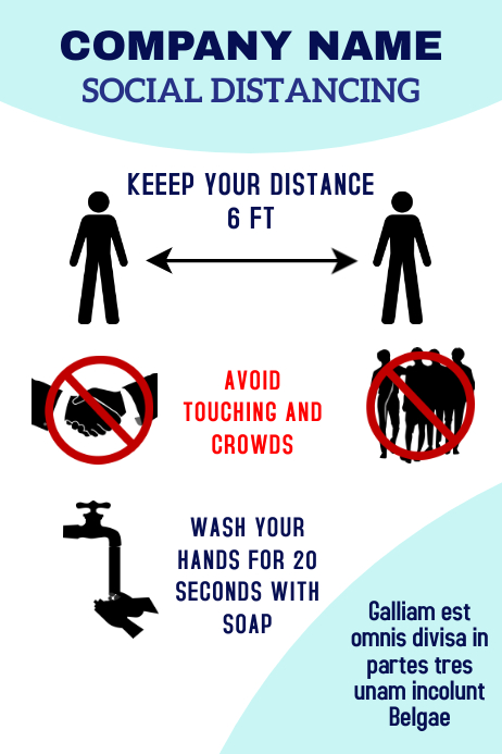 Social Distancing Poster Template Postermywall