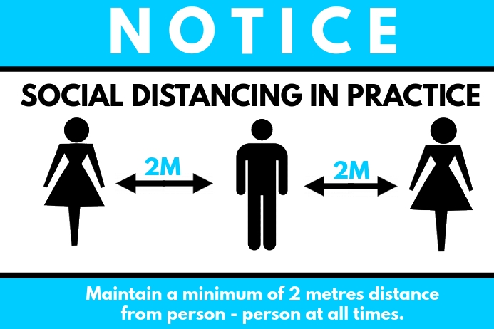 Social Distancing Design social distancing poster template | PosterMyWall