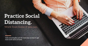 Black Remote Work Tips Isithombe Esabiwe ku-Facebook Template
