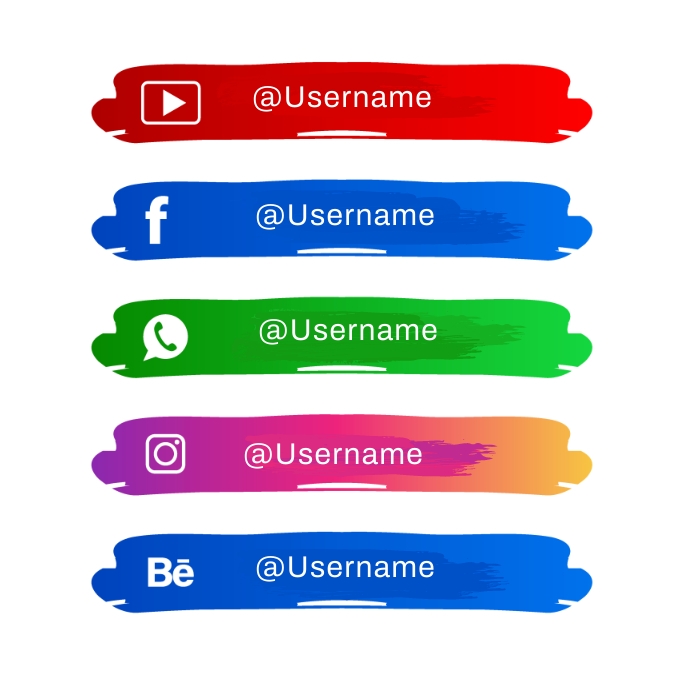 social icons, social media ico Instagram Post template