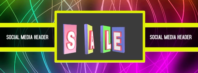 Social Media, Sale, Header, Flyer, Template Zdjęcie w tle na Facebooka