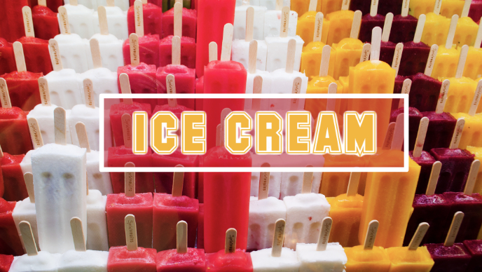 Social media , Ice cream theme, background header Facebook-covervideo (16:9) template