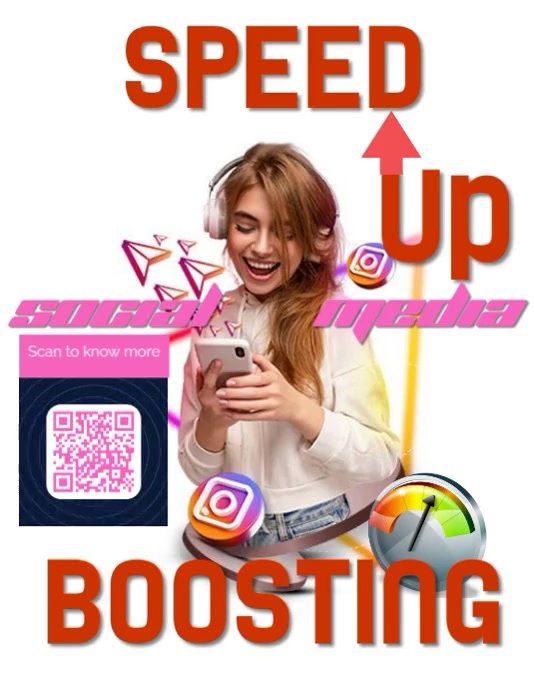 Social Media Boosting Volantino (US Letter) template