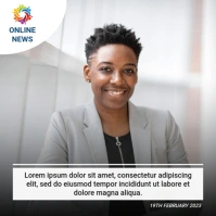 Social Media Breaking News Instagram Post template