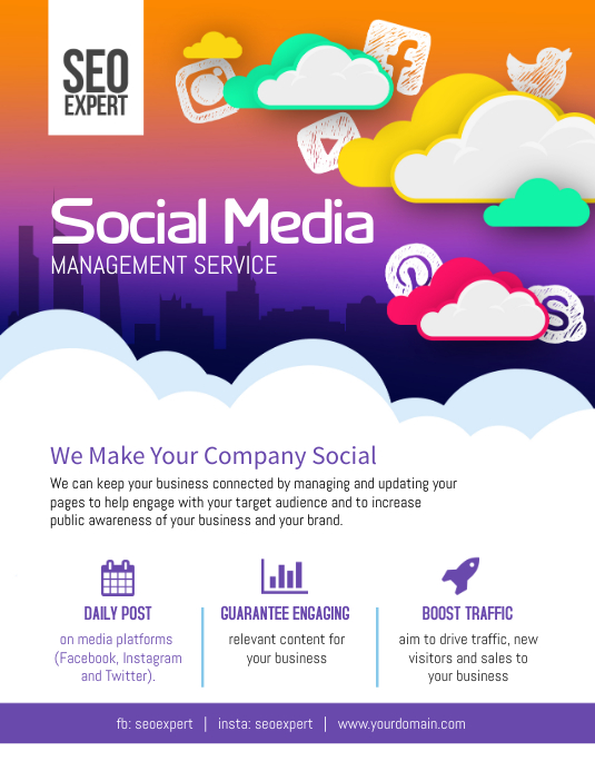 Copy Of Social Media Business Marketing Flyer Poster PosterMyWall Copy Of Social Media Business Marketing Flyer Poster PosterMyWall