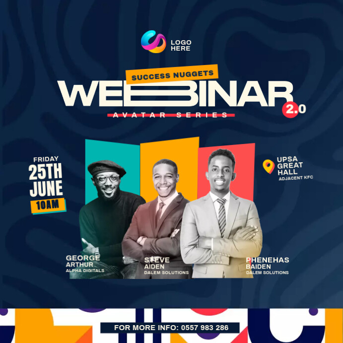 Minimal Webinar Event Design for Social Media | PosterMyWall