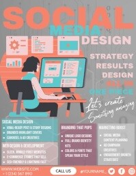 Social Media Design Template Flyer (US Letter)