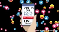 Social Media Facebook Live Video Template Digital Display (16:9)
