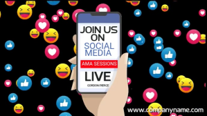 Social Media Facebook Live Video Template Digital na Display (16:9)