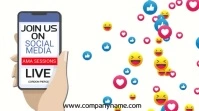 Social Media Facebook Live Video Template Digital Display (16:9)