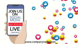 Social Media Facebook Live Video Template Tampilan Digital (16:9)