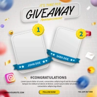 Social Media Giveaways Square (1:1) template
